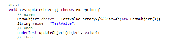 Test for method without return value