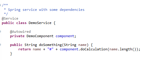 Test class with dependencies